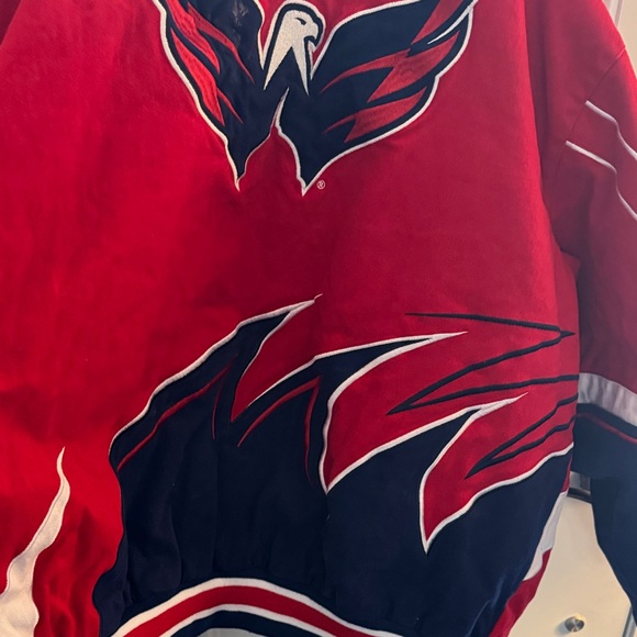 Red and Blue Washington Capitals Varsity Jacket - Picture 15 of 16